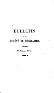 Bulletin de la Société de géographie by Société de géographie (France)
